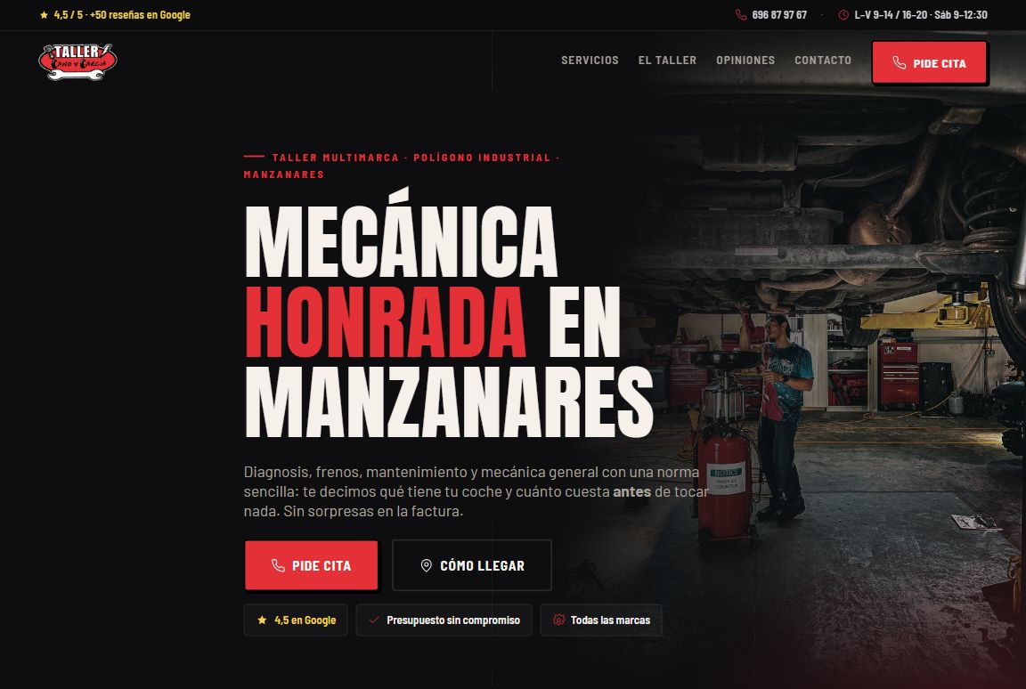 Web de Taller Cano y García